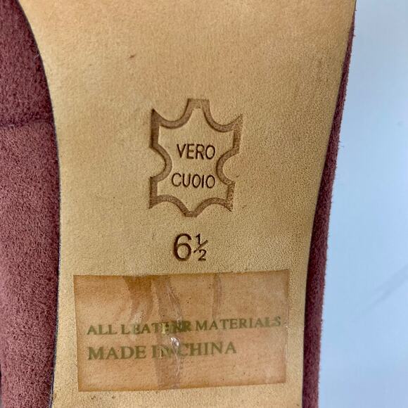 Dolce Vita mauve suede pumps, ladies 6 1/2 all leather high heel shoe - Picture 6 of 9